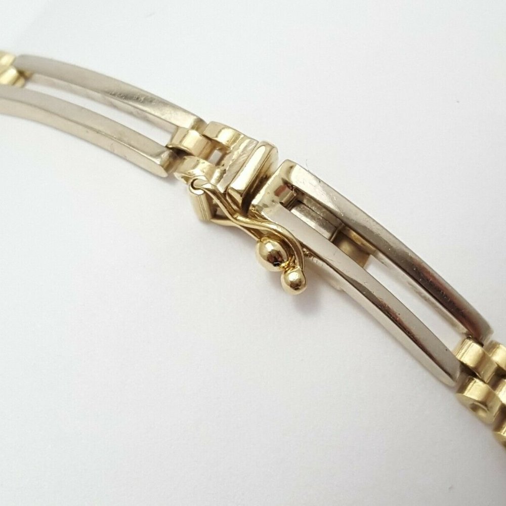 Unique 14k Two Tone Multi Tone Solid Yellow Gold … - image 6